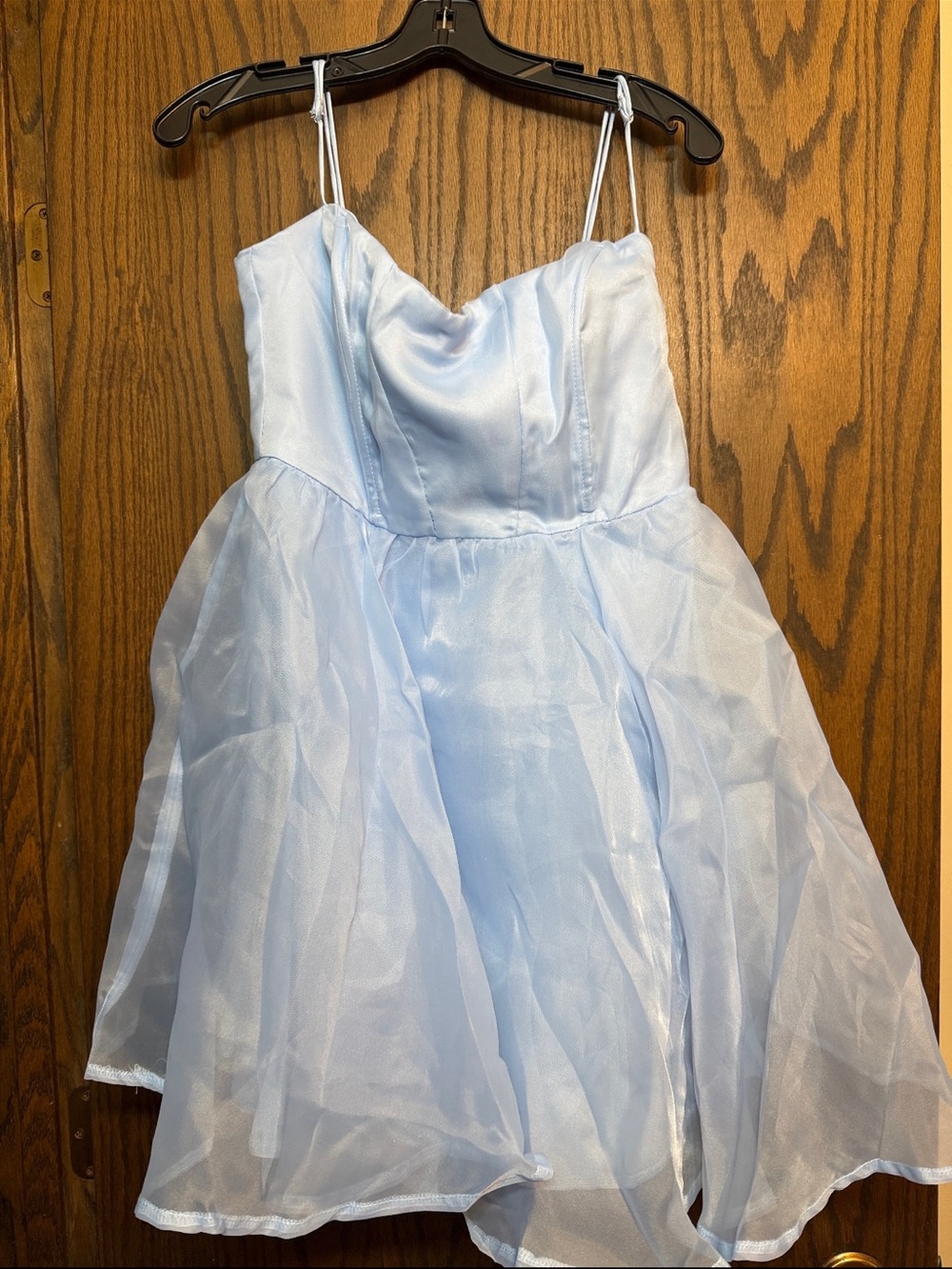 Light Blue Girls' Party Dress - Sleeveless Tulle Skirt